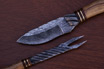 Cable Damascus Knife and Fork Table Set