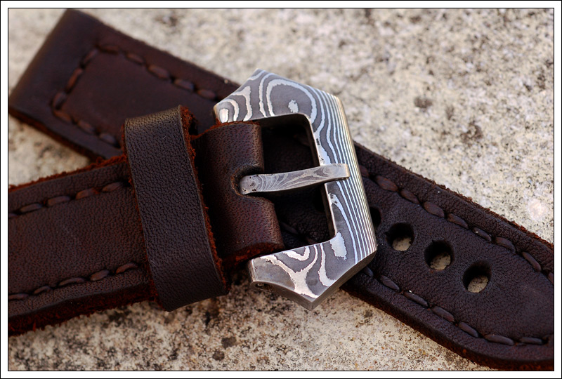 Panerai Damascus Buckle with Handmade Leather Strap