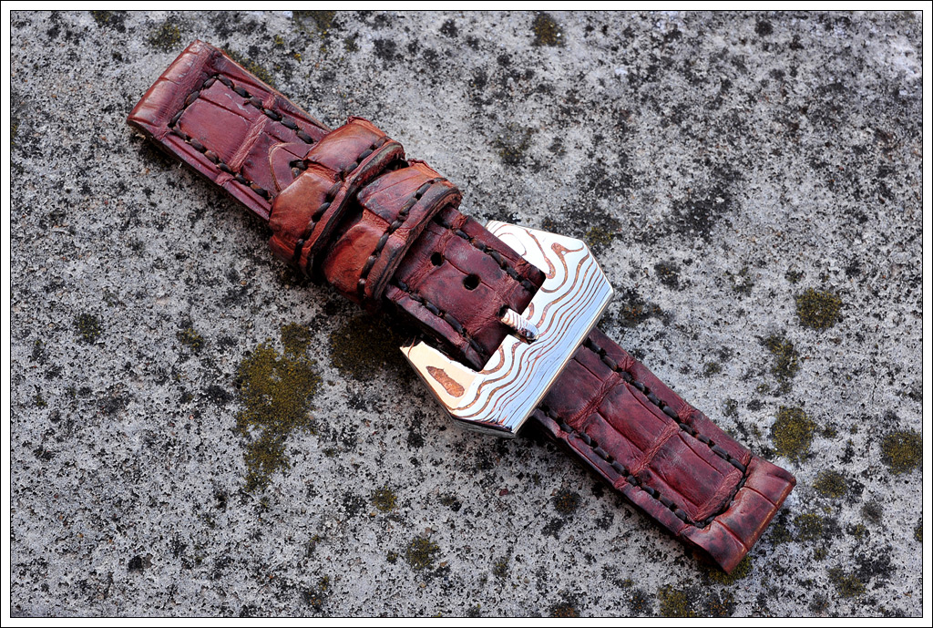 Panerai Mokume Buckle and Lizzard Strap