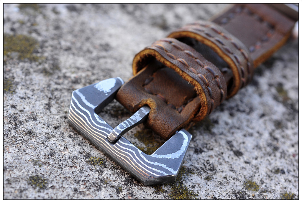 Panerai Damascus Buckle and Leather Strap