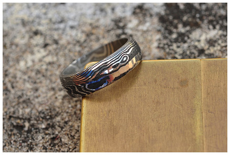 Stainless Damascus Ring