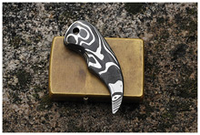 Big Stainless Damascus Bear Claw Pendant