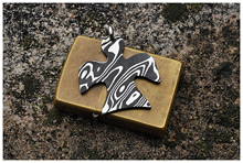 Stainless Damascus Angel Pendant