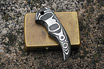 Big Stainless Damascus Bear Claw Pendant