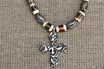 Stainless Damascus Crucifix Necklace