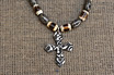 Stainless Damascus Crucifix Necklace