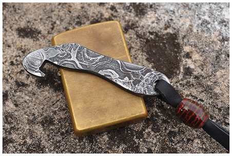 Chain San Mai Damascus Bottle Opener