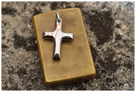 Mokume Cross Pendant