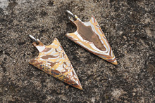 Mokume Arrow Head Pendants