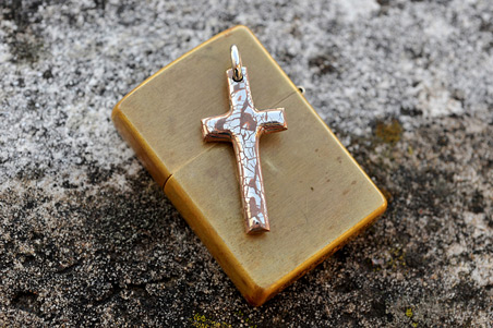 Mokume Cross Pendant