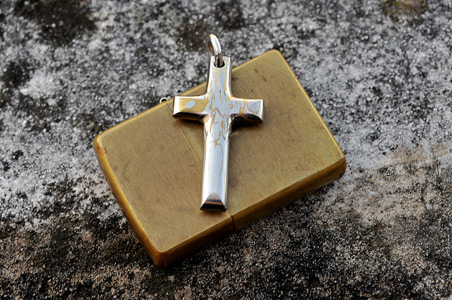 Mokume Cross Pendant