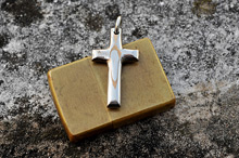 Mokume Cross Pendant