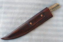 Integral Cable Damascus and Stag Field Knife