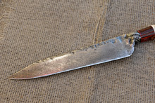 Large Integral Cable Damascus Clip Point Knife