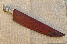 Large Integral Cable Damascus Clip Point Knife