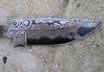 Knifemaking - Fighter with Psychodelic Micarta Handle