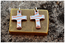 Stainless Damascus and Mokume Crosses and Crucifixes