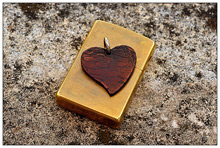 Stainless Damascus and Mokume Heart Pendants