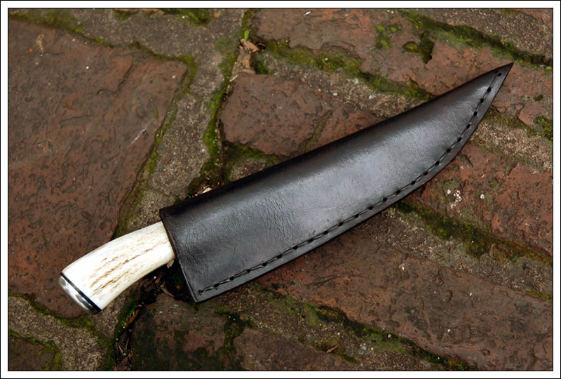 Slim Damascus and Stag Criollo Knife