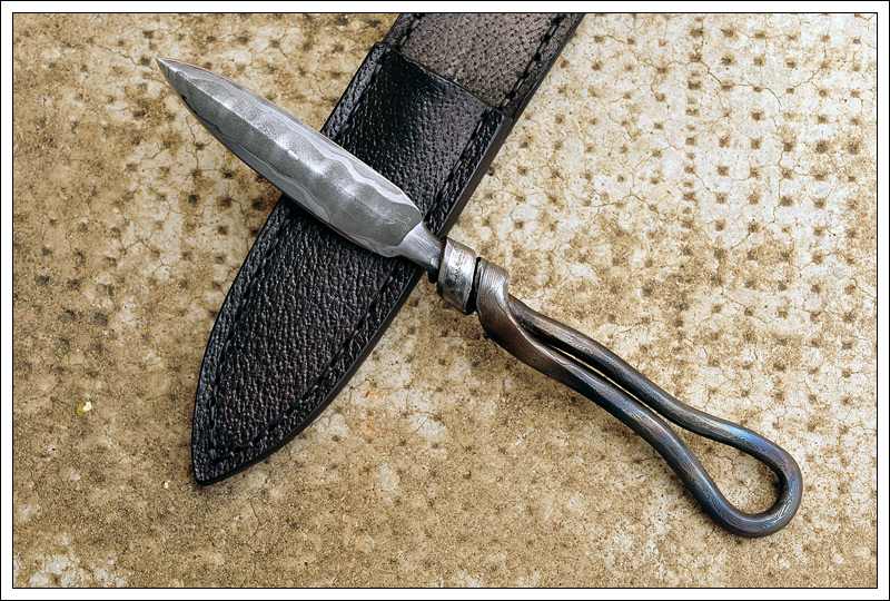 Damascus French Nail Knife