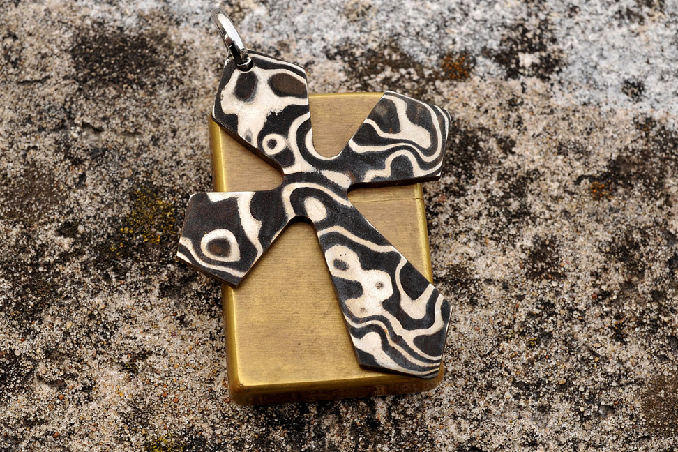 Assorted Damascus and Mokume Crosses