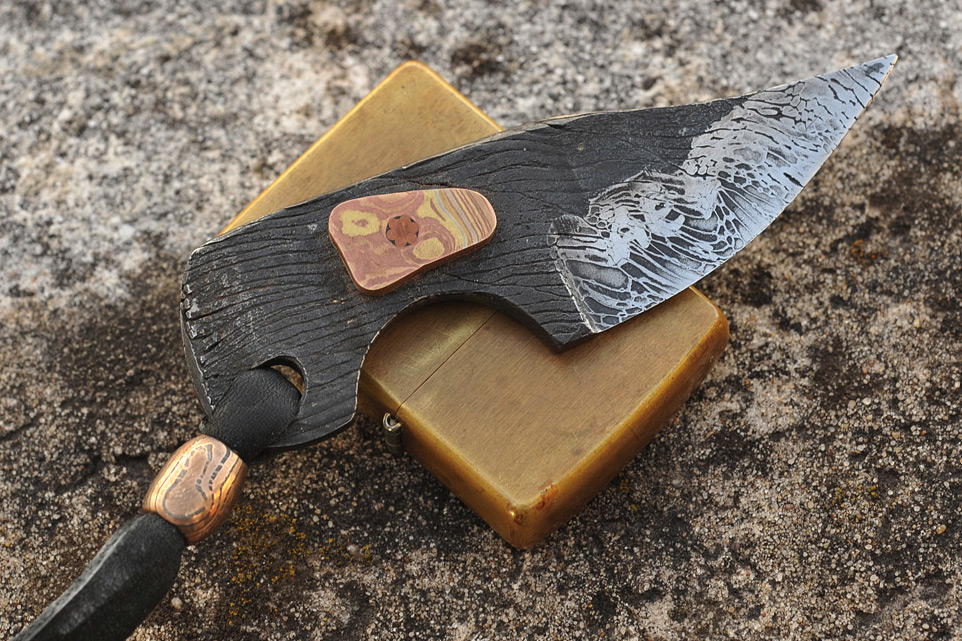 Assorted Damascus and Mokume EDC Tools