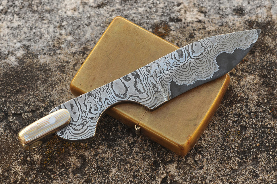 Assorted Damascus and Mokume EDC Tools