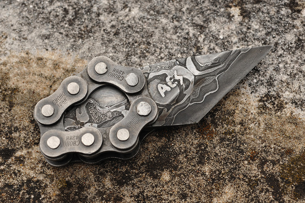 Assorted Damascus and Mokume EDC Tools