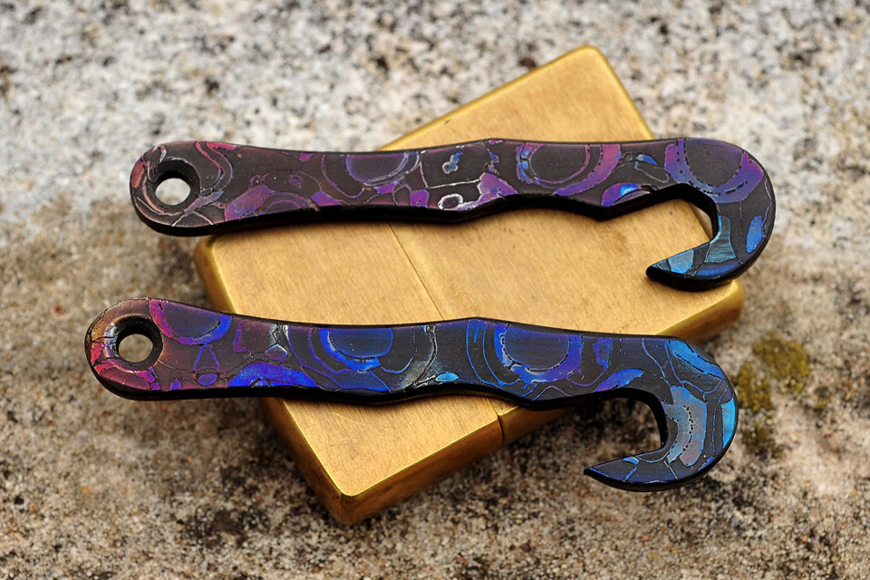 Assorted Damascus and Mokume EDC Tools