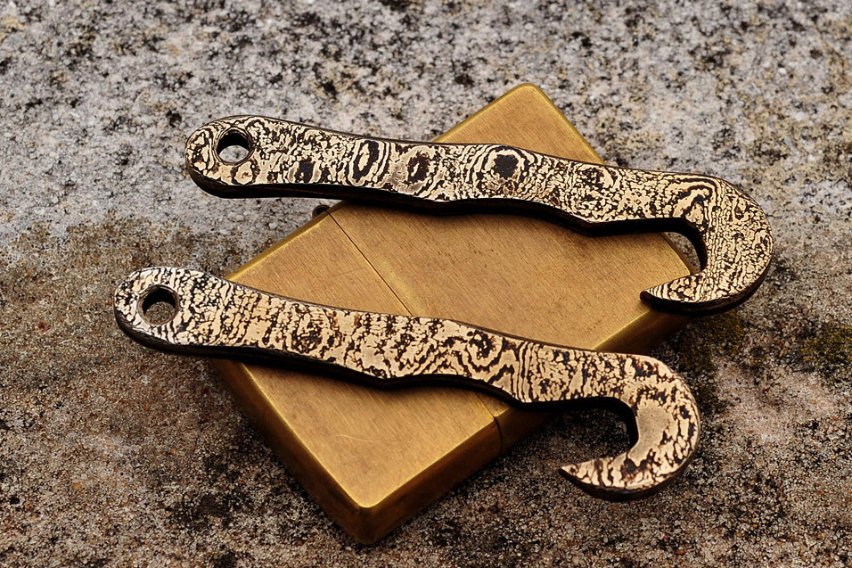 Assorted Damascus and Mokume EDC Tools