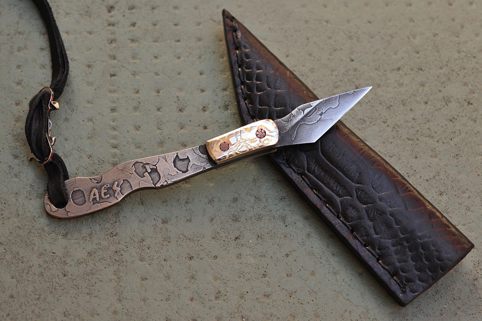 Assorted Damascus and Mokume EDC Tools