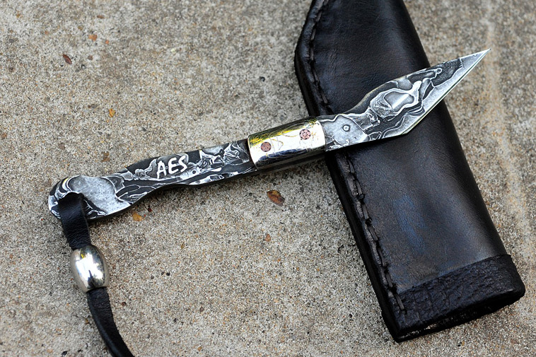 Assorted Damascus and Mokume EDC Tools