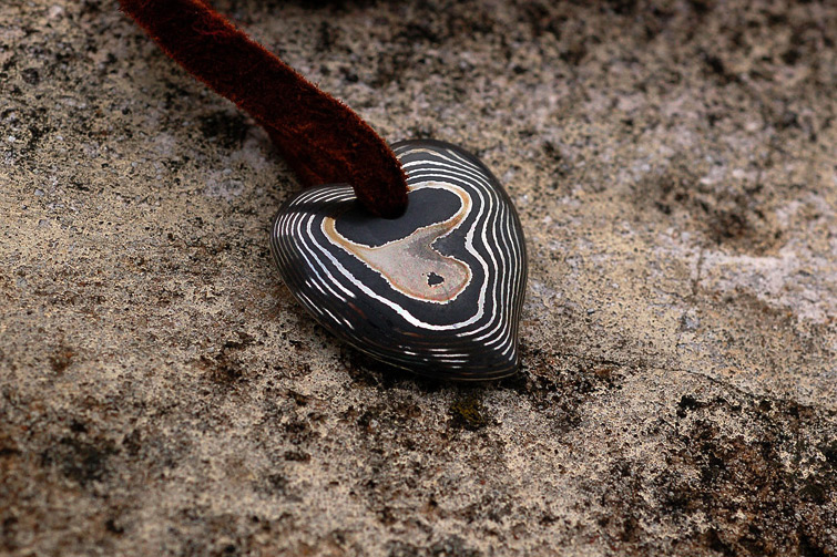 Assorted Damascus and Mokume Hearts