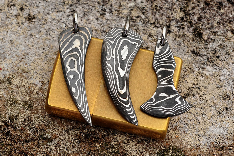 Assorted Damascus and Mokume Jewelry
