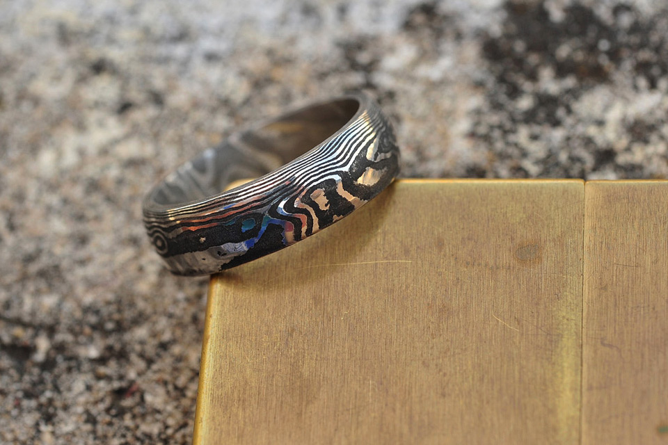 Assorted Damascus and Mokume Jewelry