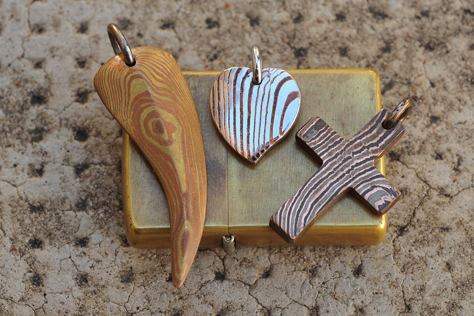Assorted Damascus and Mokume Jewelry