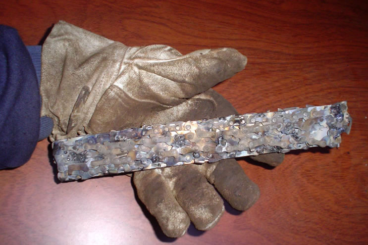 23. Forging and Tempering a Blade with Chainsaw, 5160 and Brass