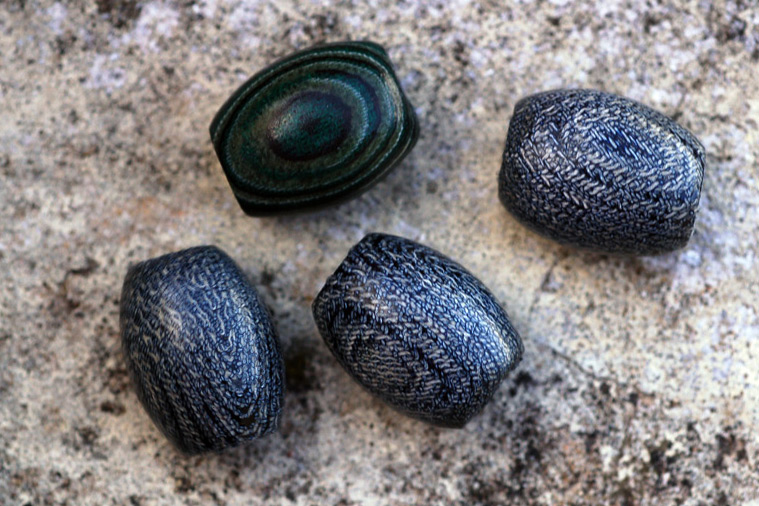 Assorted Damascus and Mokume Lanyard Beads