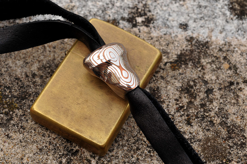 Assorted Damascus and Mokume Lanyard Beads
